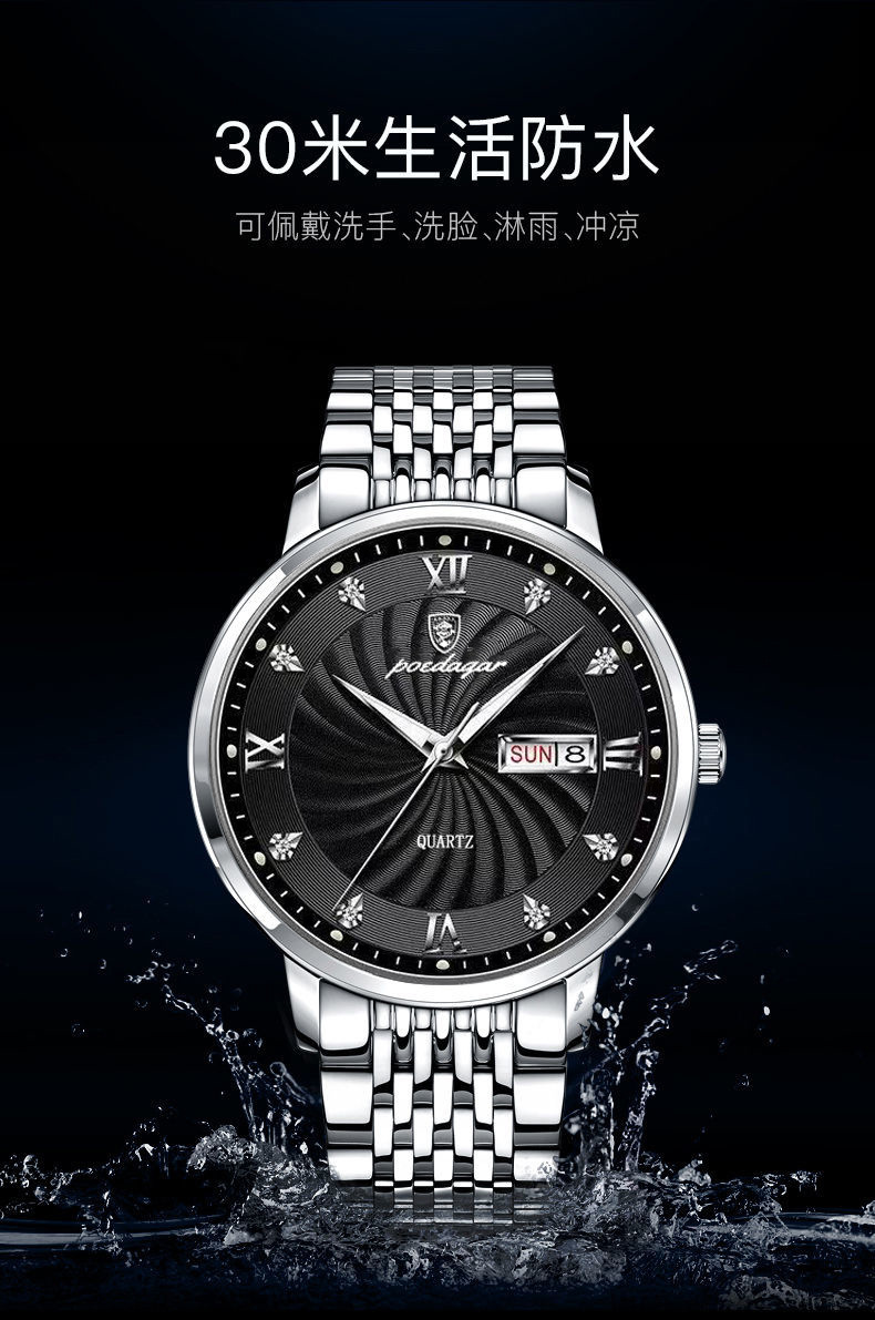 Men's Luxury Stainless Steel Quartz Watch