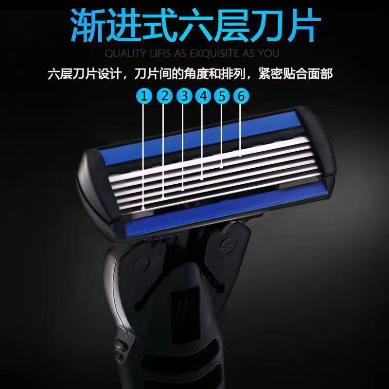 Men's 6-Blade Manual Razor System