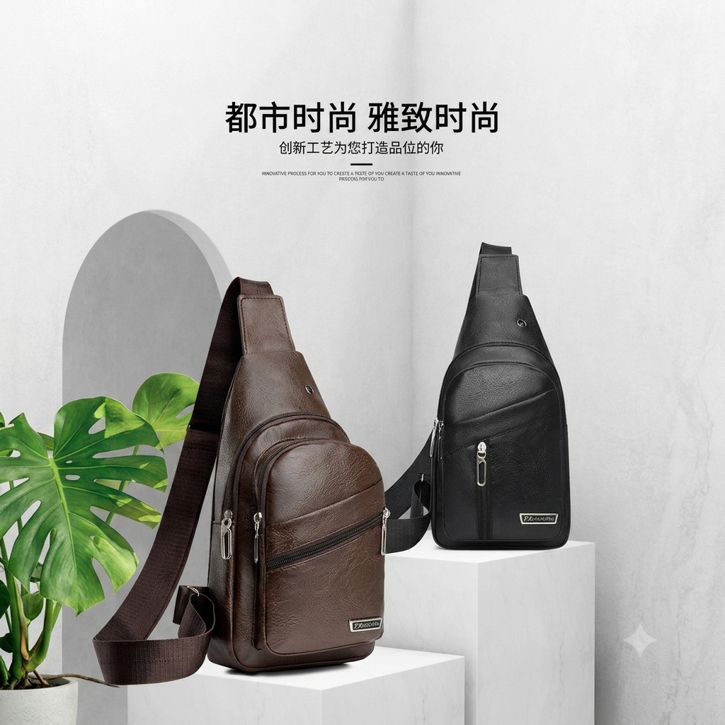 Men's Leather Cross Bag