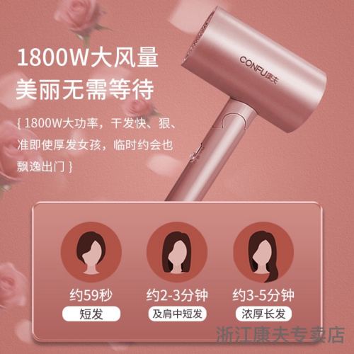CONFU 1800W Foldable Negative Ion Hair Dryer