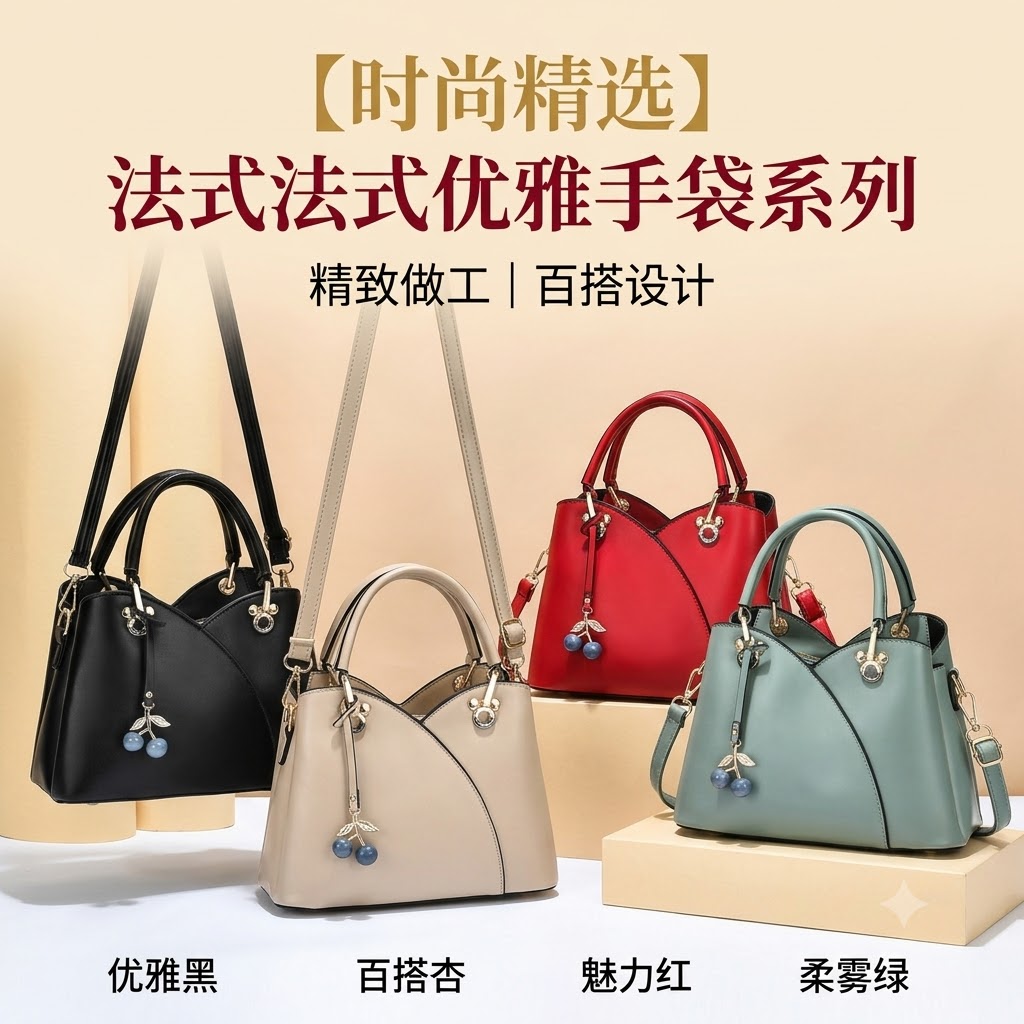Women's Smooth Leather Top-Handle Satchel Bag