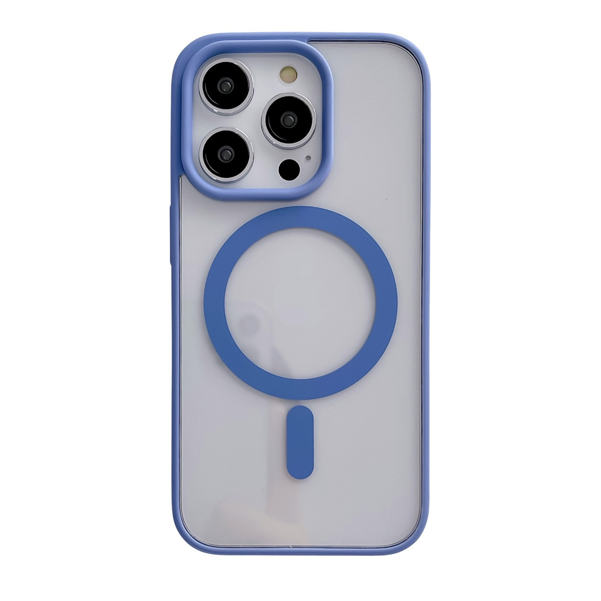 Frosted Matte MagSafe Magnetic Case with Color Bumper