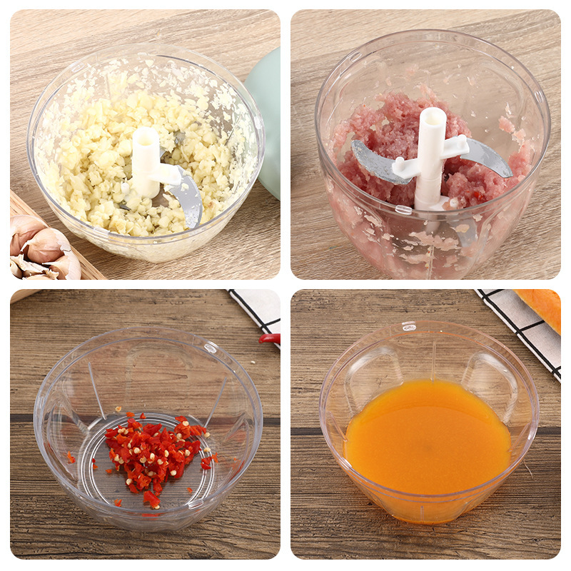 Hand-Pull Speed Food Chopper & Garlic Mincer (2 Piece)