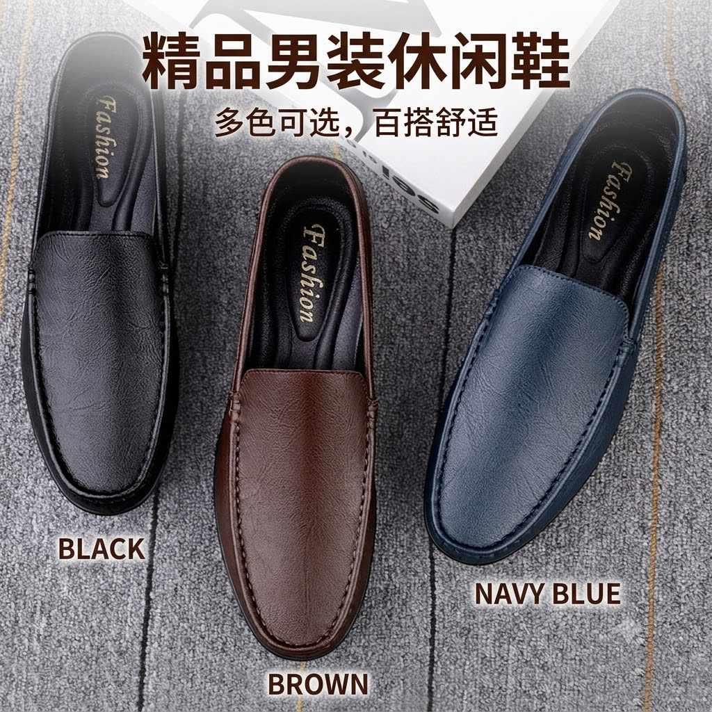 Men's Classic Slip-On Leather Driving Loafers