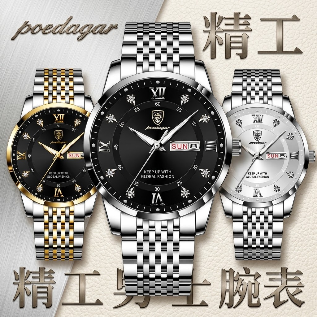 Men's Luxury Stainless Steel Quartz Watch