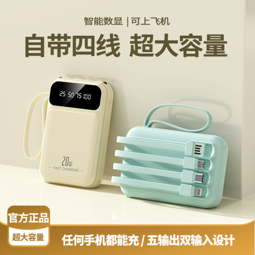 Pocket-Sized 20W Fast Charging LED Power Bank (20000 mAh)